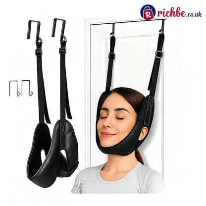 📢📢49% OFF!! ⏰Over Door Cervical Traction Device for Neck Pain Relief - Black / One Size - Houseware & Kitchen