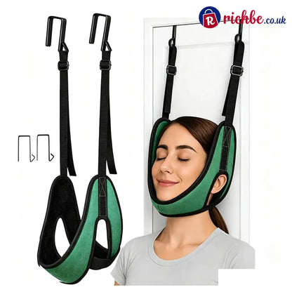 📢📢49% OFF!! ⏰Over Door Cervical Traction Device for Neck Pain Relief - Green / One Size - Houseware & Kitchen