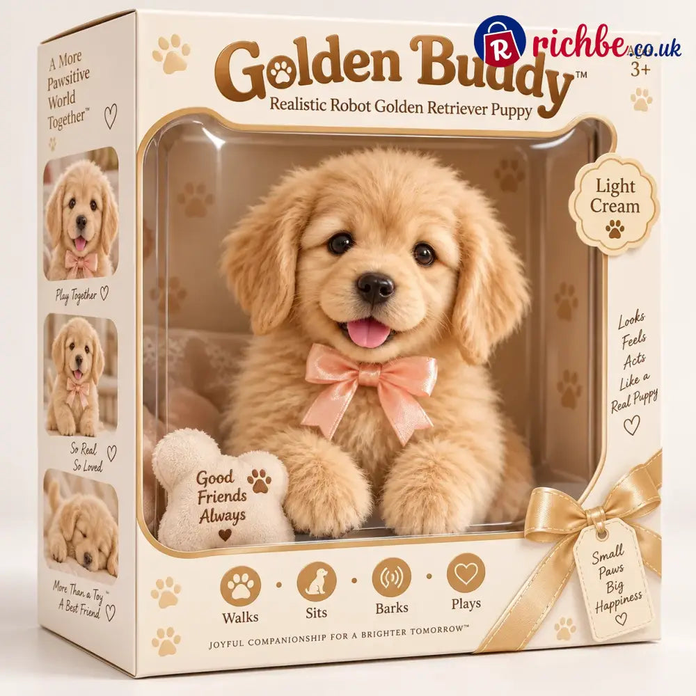 🎄 49% Off – Realistic Robot Golden Retriever Puppy - ✨ Custom Edition – Creamy Light Gold 🤍🌟