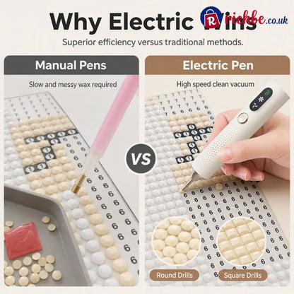 📢📢49% OFF!! ⏰Rechargeable Electric Diamond Pen - White - Tools & Gadgets