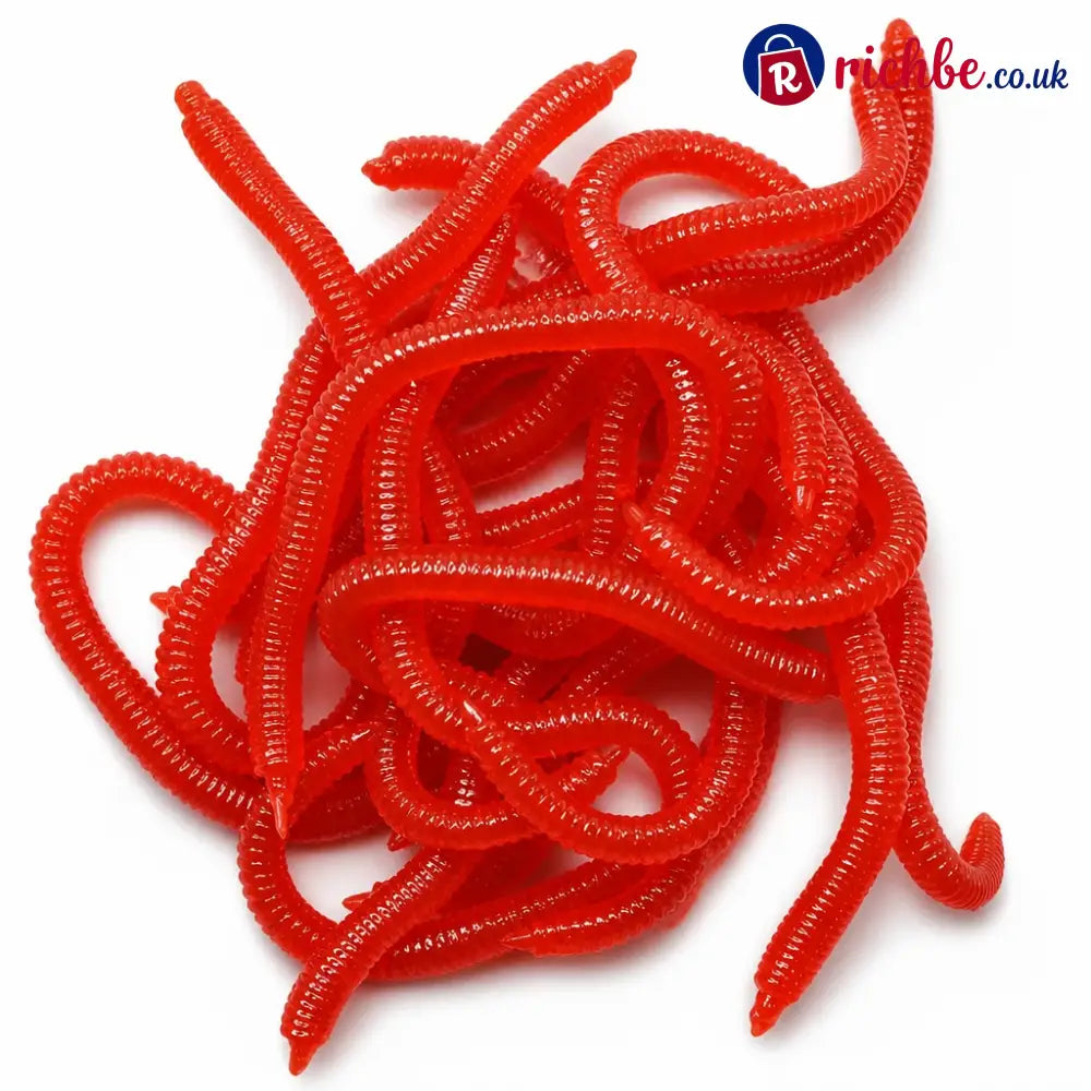 📢📢49% OFF!! ⏰Simulation Earthworm Soft Fishing Lures Shrimp Scented Artificial Worm Baits for Freshwater and Saltwater