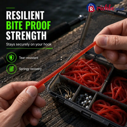 📢📢49% OFF!! ⏰Simulation Earthworm Soft Fishing Lures Shrimp Scented Artificial Worm Baits for Freshwater and Saltwater