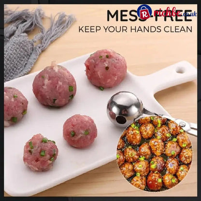 📢📢49% OFF!! ⏰Stainless Steel Meatball Maker – 304 Food-Grade Steel Non-Stick Smooth Surface & One-Press Design –