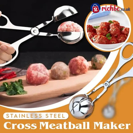 📢📢49% OFF!! ⏰Stainless Steel Meatball Maker – 304 Food-Grade Steel Non-Stick Smooth Surface & One-Press Design –