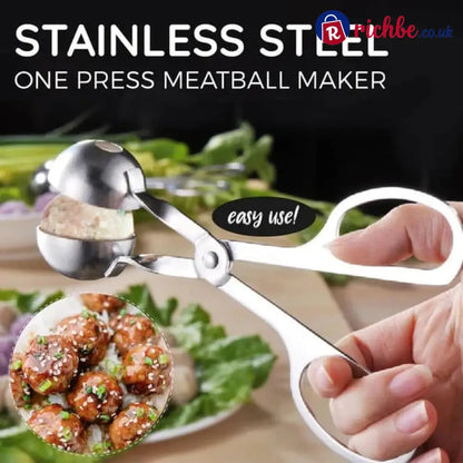 📢📢49% OFF!! ⏰Stainless Steel Meatball Maker – 304 Food-Grade Steel Non-Stick Smooth Surface & One-Press Design –
