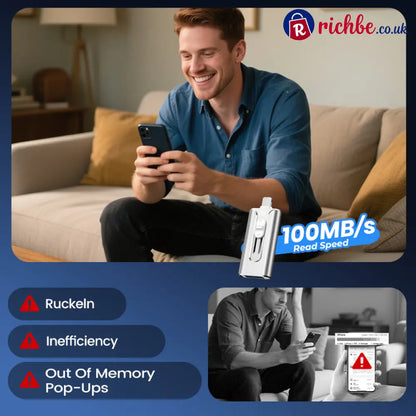 📱⚡49% OFF TODAY! Free Up Phone Storage & Transfer Photos in Minutes, 4-in-1 Flash Drive for iPhone Android & PC 💾