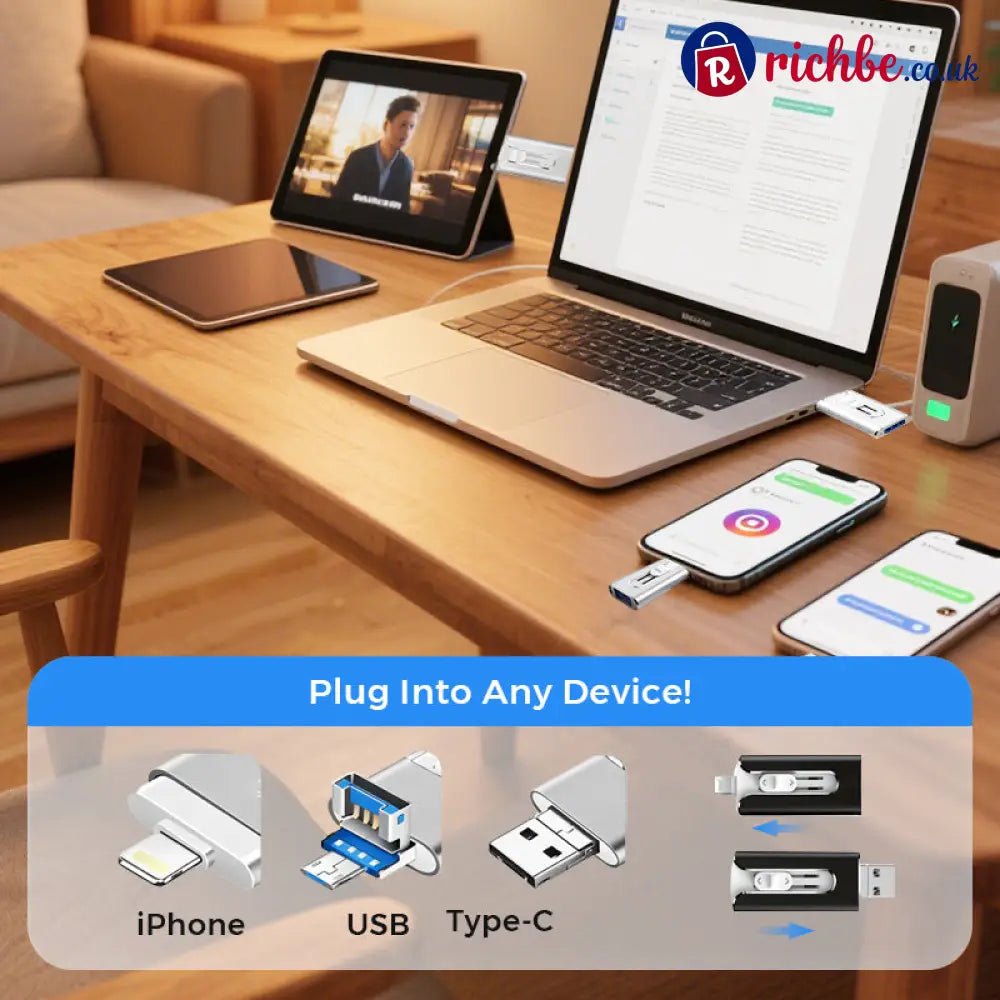 📱⚡49% OFF TODAY! Free Up Phone Storage & Transfer Photos in Minutes, 4-in-1 Flash Drive for iPhone Android & PC 💾