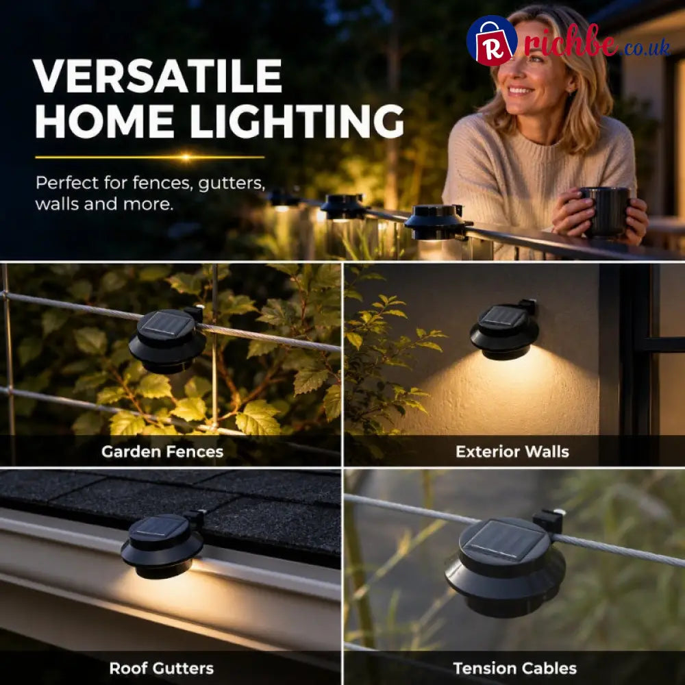 ☀️💡 49% OFF TODAY! Light Up Gutters Fences & Garden Walls, Solar-Powered Outdoor LEDs With No Mains Wiring Needed 🏡✨