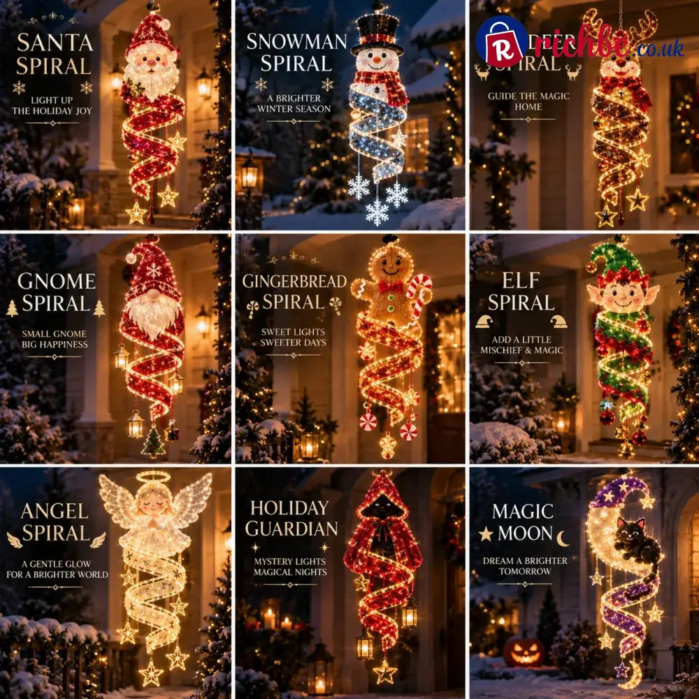 🔥 49% OFF Today – Make Christmas Glow with Magic Spirals ✨ - Full 9-Piece Collection ✨