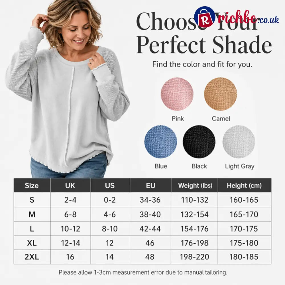 📢📢40% OFF !! ⏰Women’s Casual Round Neck & Long Sleeve Top