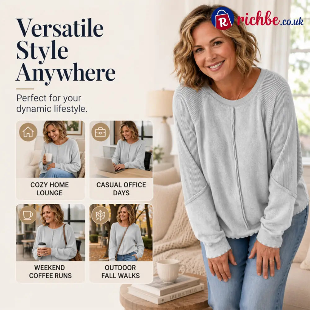 📢📢40% OFF !! ⏰Women’s Casual Round Neck & Long Sleeve Top