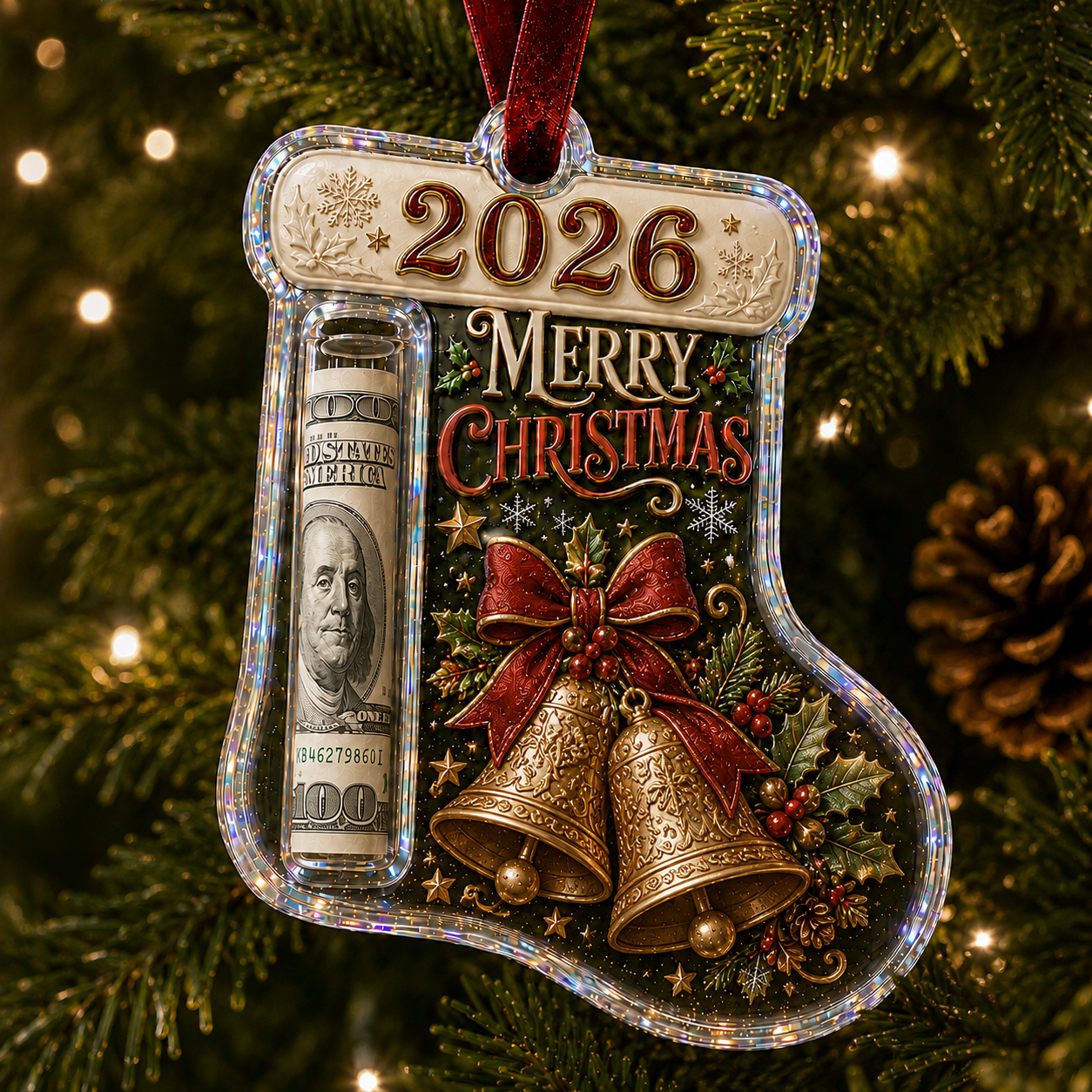 🎅 2026 Christmas Gift 49% Off--Cash Clip Christmas Tree Ornament
