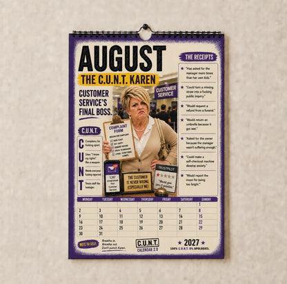 2027 C.U.N.T. Calendar 2.0 - The Calendar That Finally Has A Personality 😈