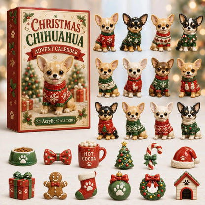 ✨CHRISTMAS KICKOFF 48% OFF - Chihuahua Job Moments Advent Calendar 2026 - 24-Day Festive Countdown Blind Box - Gift For Chihuahua Lovers