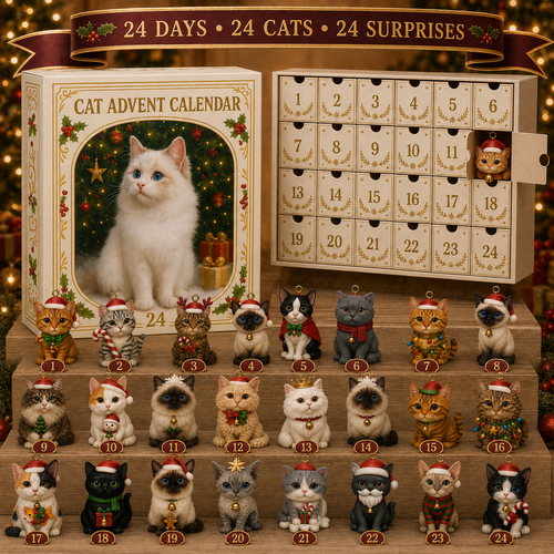🐱🐱🎄Advent Calendar 2026 Cat Advent Calendar - Gift for Adults Friends Cat Owners and Lovers Christmas Holiday Countdown Gift