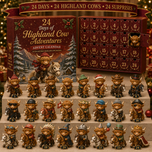 🔥🐮 24 Days of Knight Highland Cattle Advent Calendar