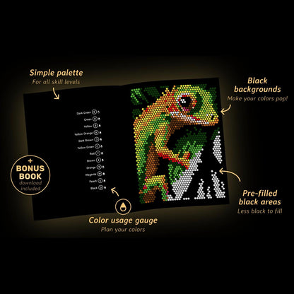 Adult Color by Number Dot Book, 100 Pages Black Background Mystery Puzzles, Large Print A4 Activity Book, Stress Relief Gift for Adults & Teens