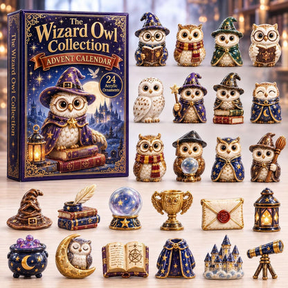 CHRISTMAS KICKOFF 49% OFF - Whimsical Owls Advent Calendar 2026 - 24-Day Festive Countdown, Acrylic Charms Blind Box - Gift For Animal Lovers