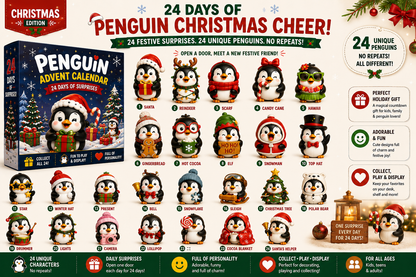 🐧 24 Days of Penguin Surprises Advent Calendar – 24 Unique Penguins, 3 Fun Editions