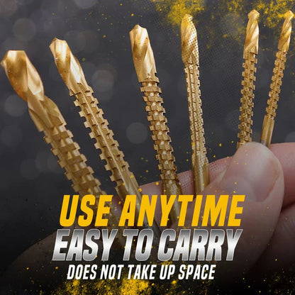 🛠️  Twist Drill Bit Set – Titanium-Coated, Serrated, Multi-Material 🔩