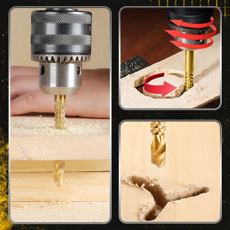 🛠️  Twist Drill Bit Set – Titanium-Coated, Serrated, Multi-Material 🔩