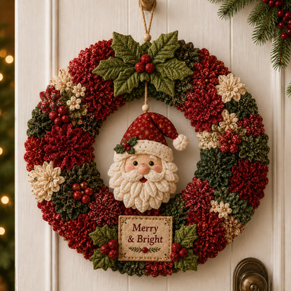 🔥49% Off Last Day - BUY 2 GET 1 FREE🔥🎄 3D Fabric Poke Wreath DIY Kit2