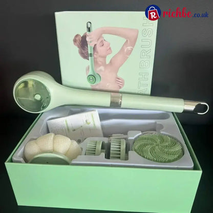 🚿 5-in-1 Electric Body Scrubber with Long Handle – Effortless Deep Cleaning & Gentle Exfoliation in the Shower - 1 Set
