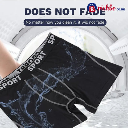 5 Pack Men’s Letter Tape Boxer Brief Casual Comfy Breathable Underwear for Daily Wear