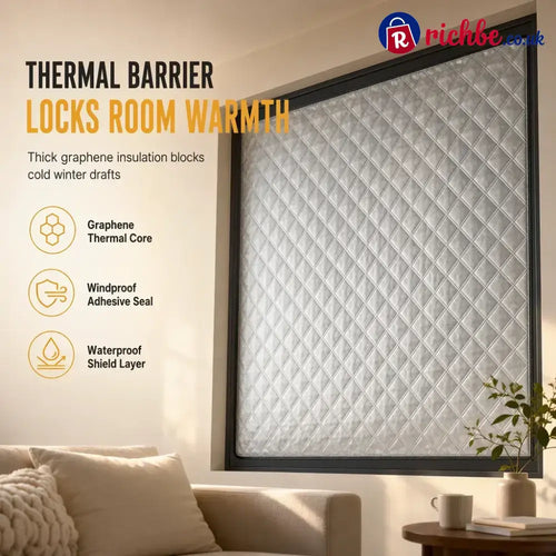 📢📢50% OFF!! ⏰Graphene Thermal Insulated Window Curtain for Winter Windproofing - One-Piece / 90 × 120 cm (35 × 47 in)
