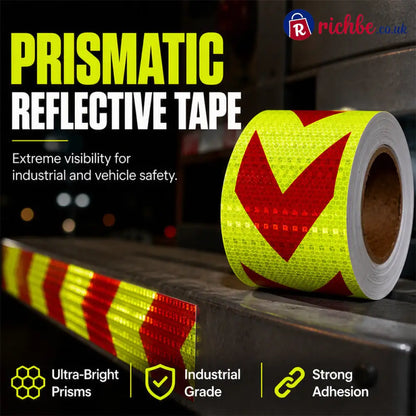 📢📢50% OFF!! ⏰High-Visibility Arrow Reflective Tape - Fluorescent Design / 50mm*3m - Car Accessories