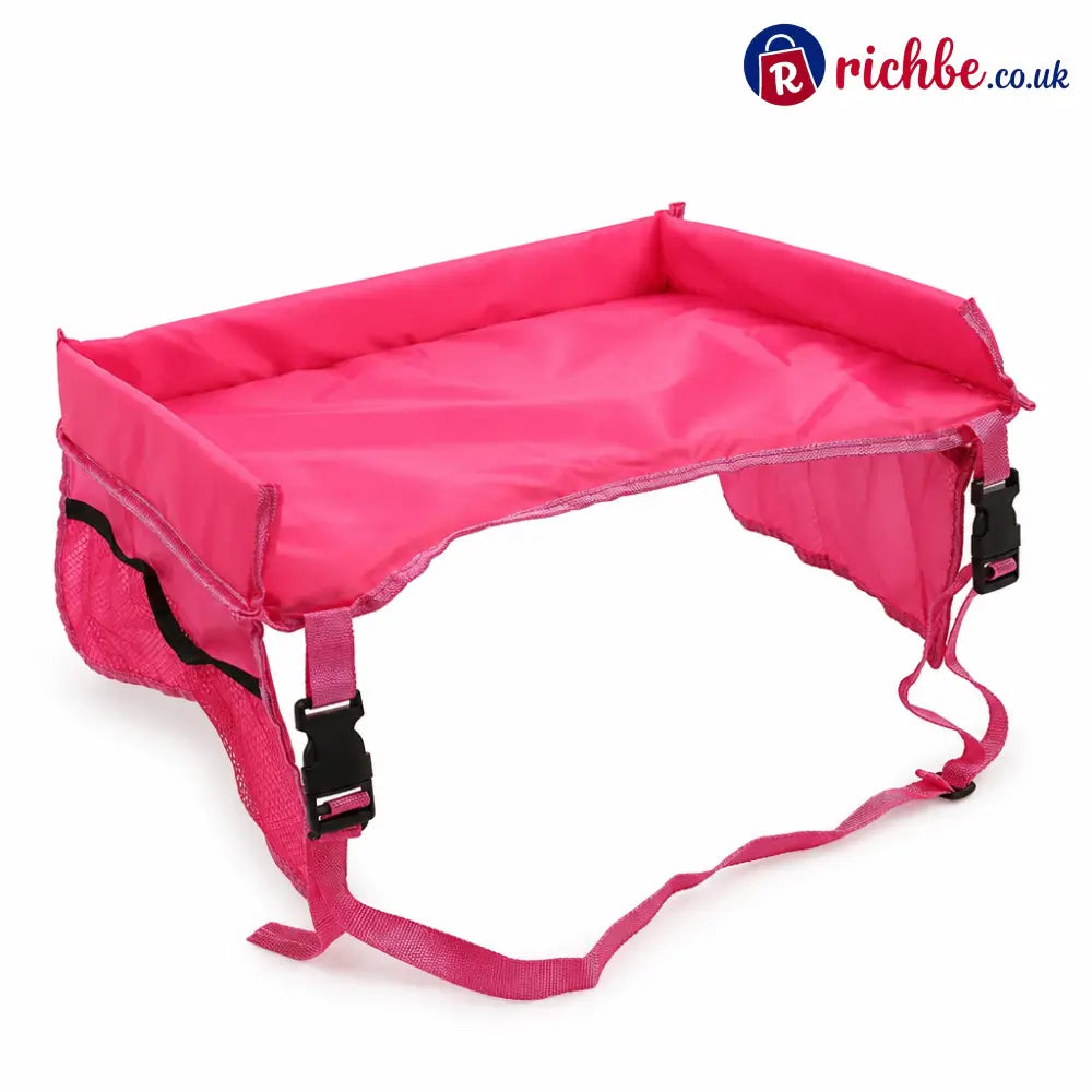 📢📢50% OFF!! ⏰Kids Car Seat Travel Tray Activity Desk with Lap Drawing Board and Baby Stroller Backseat Hanging Storage