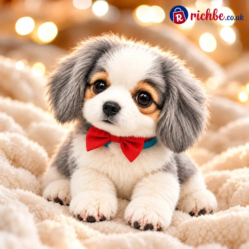 🎄 50% OFF🐶 My Realistic Robot Puppy – Saint Bernard-Inspired Plush Companion - Gray