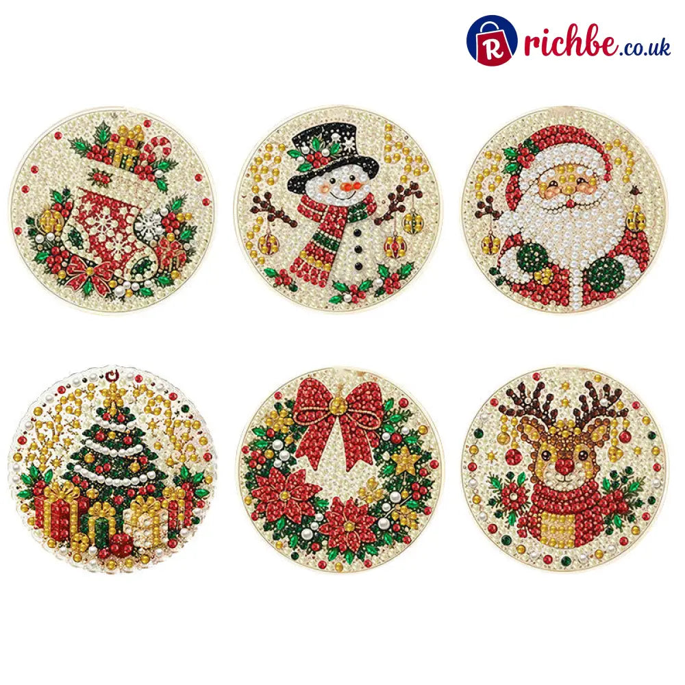 🎄50% OFF NOW! Christmas DIY Painting Hanging Ornaments Set‑5D Pearl Rhinestone DIY Christmas Tree Decorations Festive