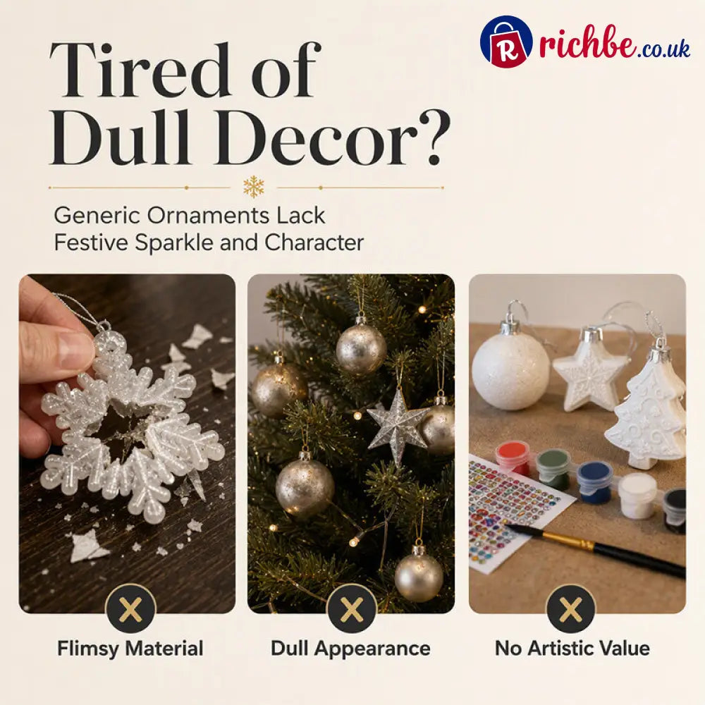 🎄50% OFF NOW! Christmas DIY Painting Hanging Ornaments Set‑5D Pearl Rhinestone DIY Christmas Tree Decorations Festive