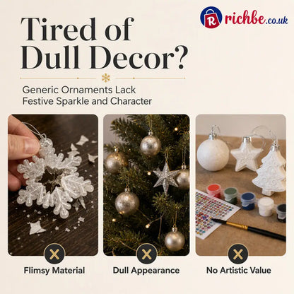 🎄50% OFF NOW! Christmas DIY Painting Hanging Ornaments Set‑5D Pearl Rhinestone DIY Christmas Tree Decorations Festive