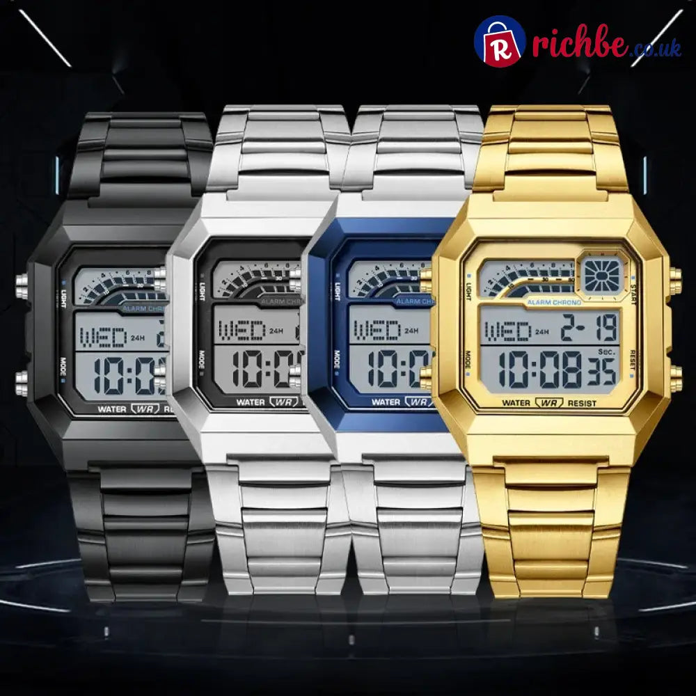 📢 50% Off Now! ⌚ Unisex Digital Watch With Square Display & Luminous Backlight – Sleek Design Bright Backlight &