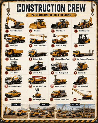 🚚 🎁Build the Fleet Collection 24-Day Vehicle Advent Calendar Series | ✨A New Adventure Every Morning