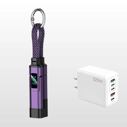 🔥Limited Time SALE 40% OFF🔥4-in-1 Digital Display Keychain Charging Cable