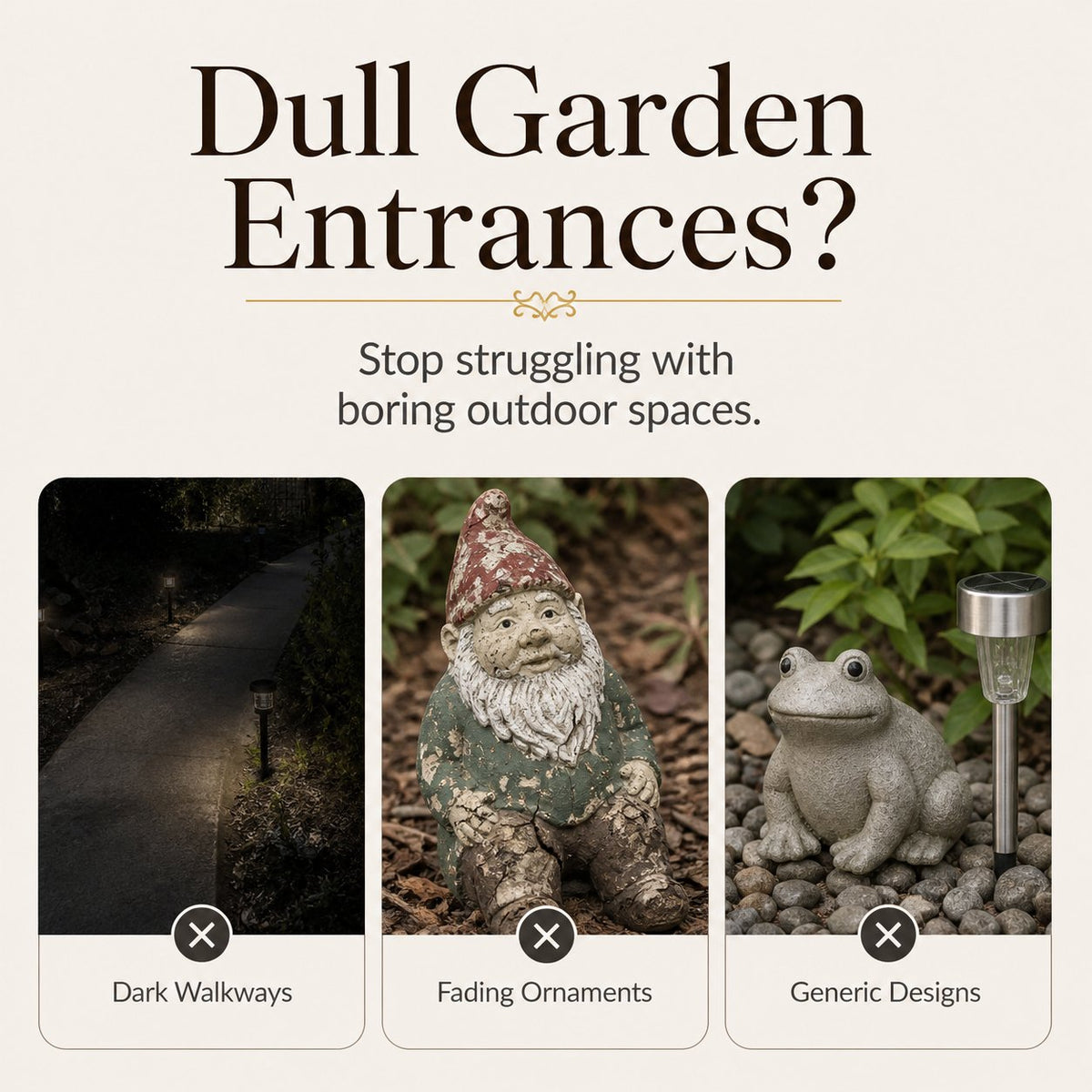Highland Cow Garden Statue with Solar Lantern and Welcome Sign