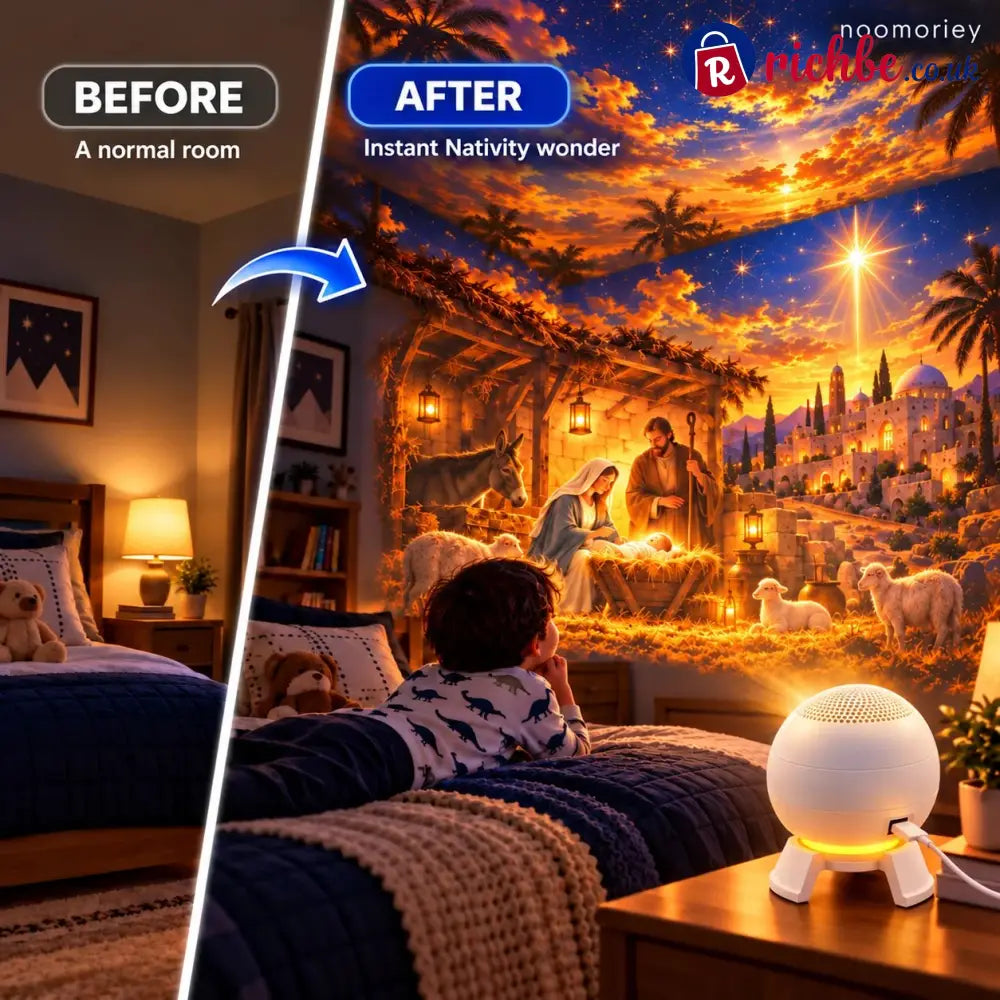 ✝️🌌 5D Nativity Starry Sky Projector | Bring Bethlehem Across Your Walls & Ceiling This Christmas ✨