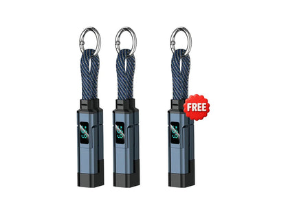 🔥Limited Time SALE 40% OFF🔥4-in-1 Digital Display Keychain Charging Cable