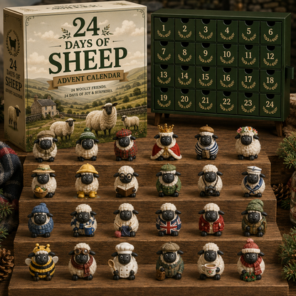 💫CHRISTMAS KICKOFF 49% OFF - 2026 Days of Sheep Blind Box - 24-Day Festive Countdown, Sheep Themed Collectible Miniatures Blind Box - Gift For Sheep Lovers