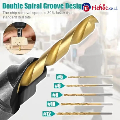 🛠️ 5PCS Countersink Drill Bit Set – Precision Drilling for Perfect Screw Holes