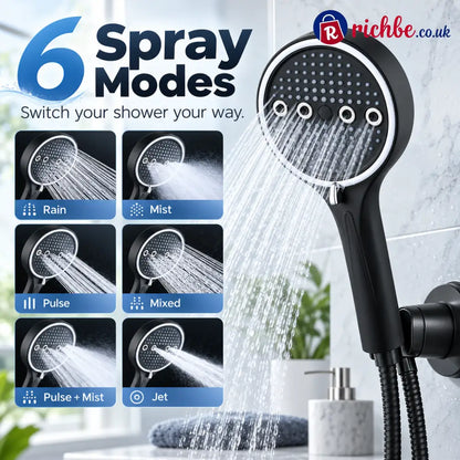 6-Mode High-Pressure Turbo Shower Head 🚿