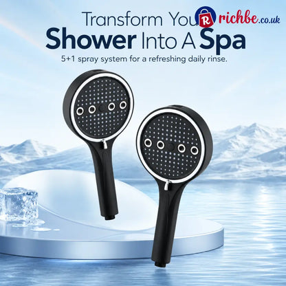 6-Mode High-Pressure Turbo Shower Head 🚿 - Shower Head + filter element