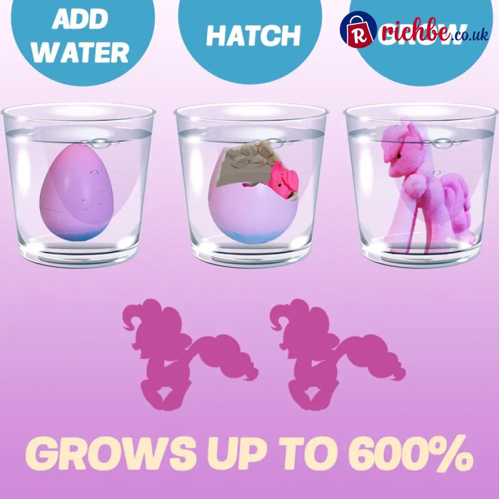 6 Pack Hatching Growing Unicorn Eggs