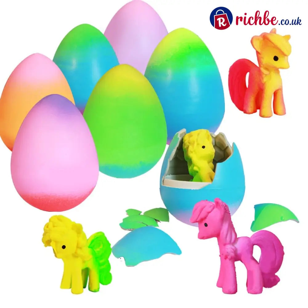 6 Pack Hatching Growing Unicorn Eggs
