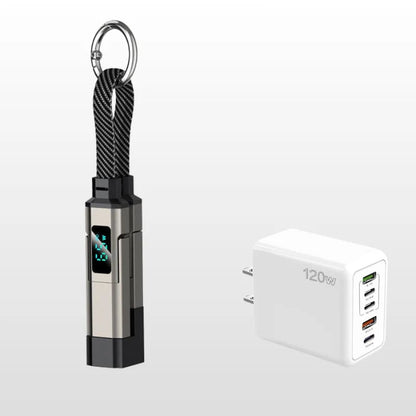🔥Limited Time SALE 40% OFF🔥4-in-1 Digital Display Keychain Charging Cable