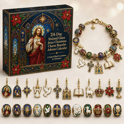 🎅 2026 Christmas Gift 49% Off--🎄24-Day Christian Christmas Charm Bracelet Advent Calendar