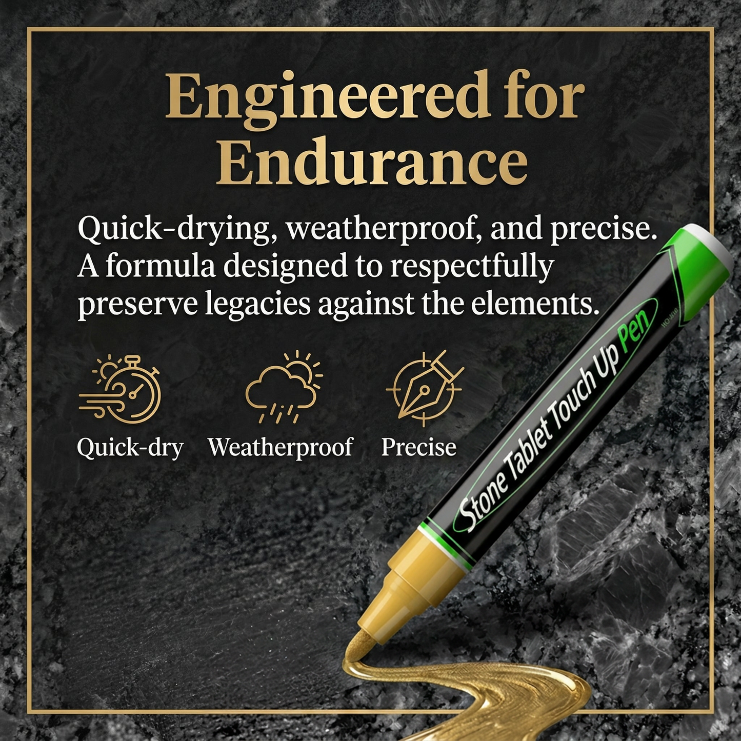🐦Golden Tombstone Marker Pen for Restoring Faded Grave Inscriptions（2 PCS）